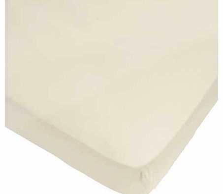 ColourMatch Cream Fitted Sheet - Double