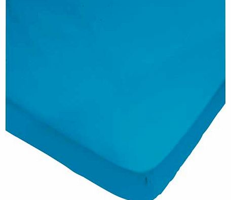 ColourMatch Fiesta Blue Fitted Sheet - Single