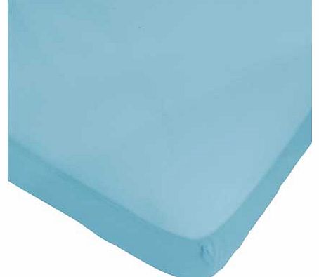 ColourMatch Jellybean Blue Fitted Sheet - Double