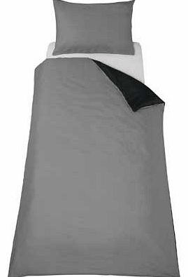 ColourMatch Jet Black and Smoke Grey Bedding Set