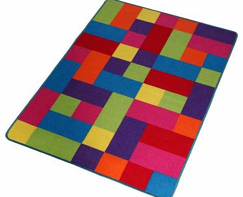ColourMatch Kids Large Block Rug - 140 x 100cm