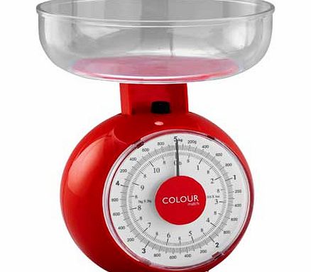 ColourMatch Mechanical Kitchen Scale - Poppy Red