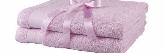 ColourMatch Pair of Bath Sheets - Bubblegum Pink
