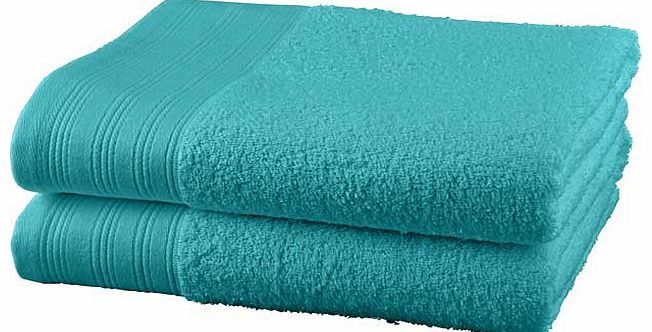 ColourMatch Pair of Bath Towels - Aqua