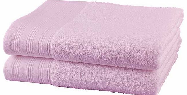 ColourMatch Pair of Bath Towels - Bubblegum Pink