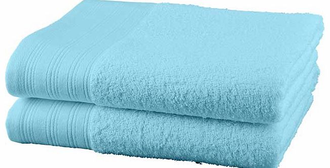 ColourMatch Pair of Bath Towels - Jellybean Blue