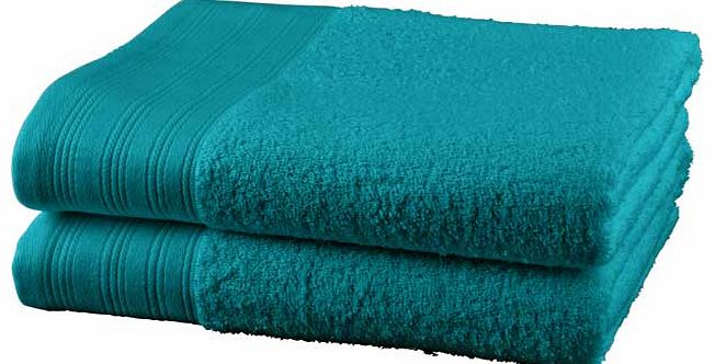 ColourMatch Pair of Bath Towels - Lagoon
