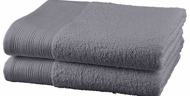 ColourMatch Pair of Bath Towels - Smoke Grey