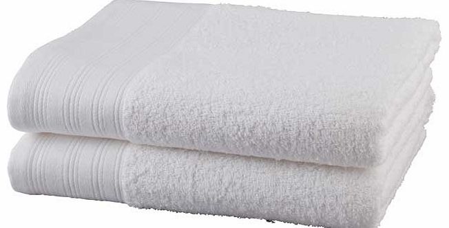 Pair of Bath Towels - Super White