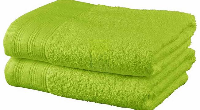 Pair of Hand Towels - Apple Green