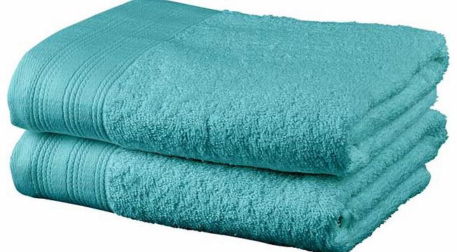 Pair of Hand Towels - Aqua
