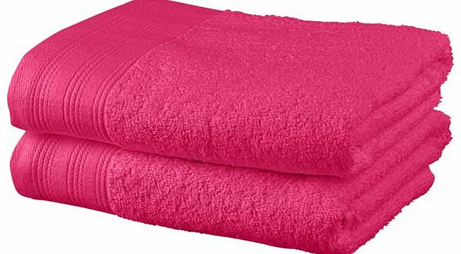 ColourMatch Pair of Hand Towels - Funky Fuchsia