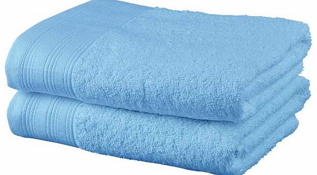 Pair of Hand Towels - Sky Blue