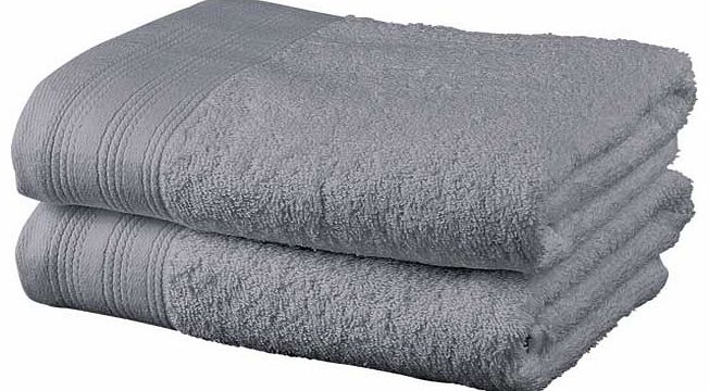 Pair of Hand Towels - Smoke Grey