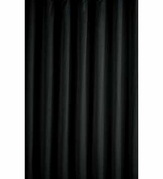 ColourMatch Plain Shower Curtain - Jet Black