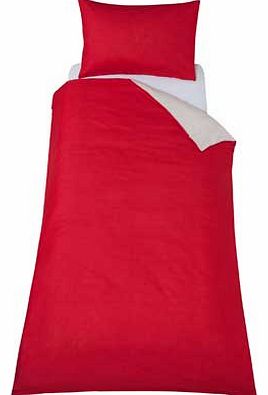 ColourMatch Poppy Red and Cream Bedding Set -