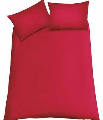 ColourMatch Poppy Red Bedding Set - Double