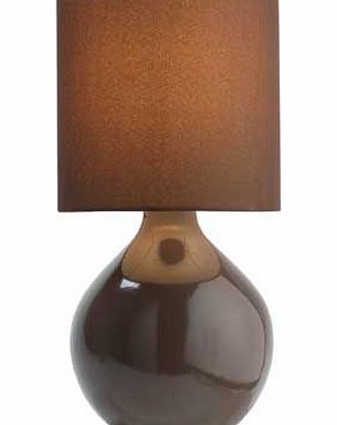 ColourMatch Round Ceramic Table Lamp - Chocolate