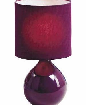 ColourMatch Round Ceramic Table Lamp - Purple Fizz