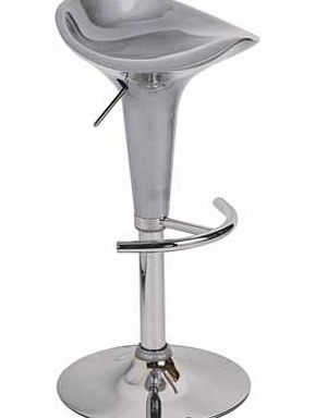ColourMatch Silver Gas Lift Bar Stool