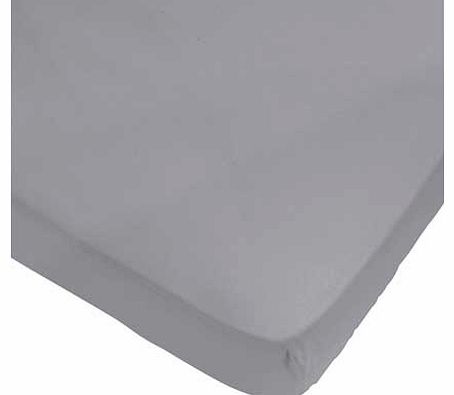 ColourMatch Smoke Grey Fitted Sheet - Double