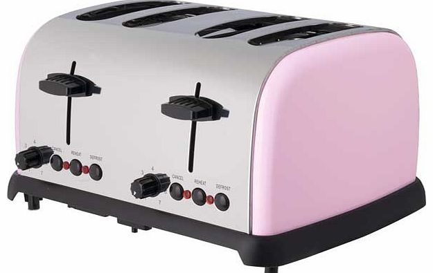 ColourMatch Stainless Steel 4 Slice Toaster -