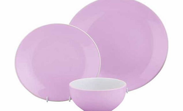ColourMatch Two-Tone 12 Piece Dinner Set -