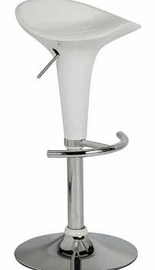 ColourMatch White Gas Lift Bar Stool