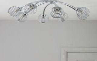 Colours Karli Chrome Effect 8 Lamp Ceiling Light