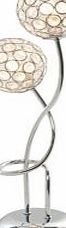 Colours Lopez Crystal Circle Chrome Effect Table Lamp