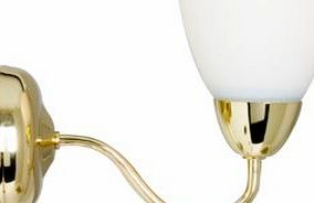 Virgo Brass Effect Single Wall Light