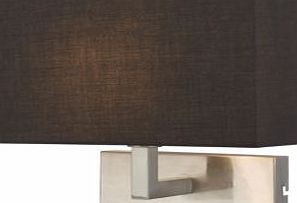 Wollstone Fabric Shade Black Wall Light