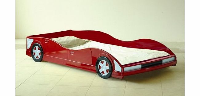 Comfy Living Boys Bed Red Racing Car Frame   Lucy Mattress