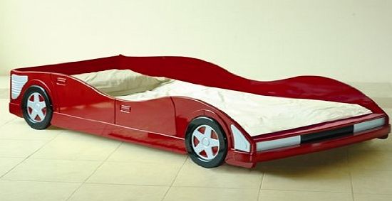 Comfy Living Boys Bed Red Racing Car Frame   Tanya Mattress