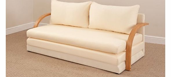 Comfy Living Fold Out Double Foam Sofa Bed Chloe - NATURAL