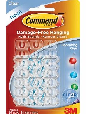 Command Decorating Clips with Clear Strips