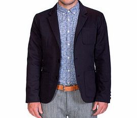 COMMON PEOPLE Calcium navy cotton blazer