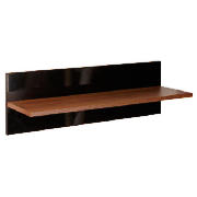 Modular Horizontal Shelf, Walnut & Black