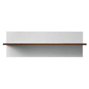 Modular Horizontal Shelf, Walnut & White
