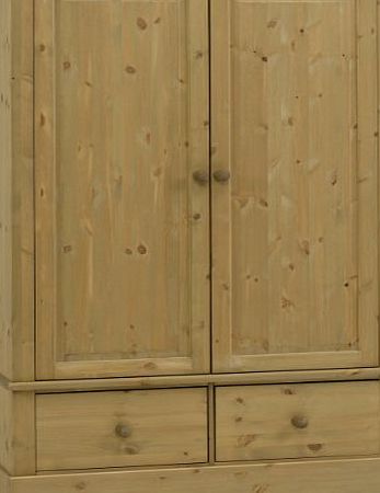 Compton 2 Door 2 Drawer Wardrobe Pine (W)1195mm