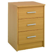 Compton 3 Drawer Bedside Chest Beech