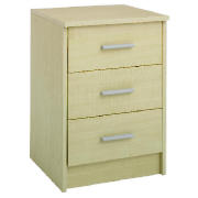 Compton 3 Drawer Bedside Chest Maple