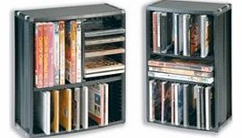 Compucessory CD/DVD Storage Tower 35 CD and 8 DVD Capacity Large W290xD130xH360mm Black Ref 442578