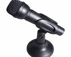 Computer Gear 24-1504 - Desktop PC Handheld microphone with adjustable stand (Black)