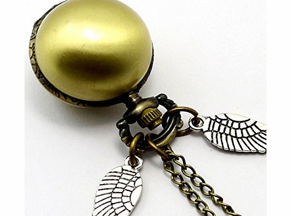 Conbays Fashion Wings Flying Ball Golden Snitch Harry Potter Steampunk Pocket Watch Clock amp; Gift Bag