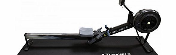 Concept2 (Gymstock) Genuine Concept 2 Rowing Machine Floor Mat (latest version in BLACK) for use with model B, C, D, and E indoor rowers