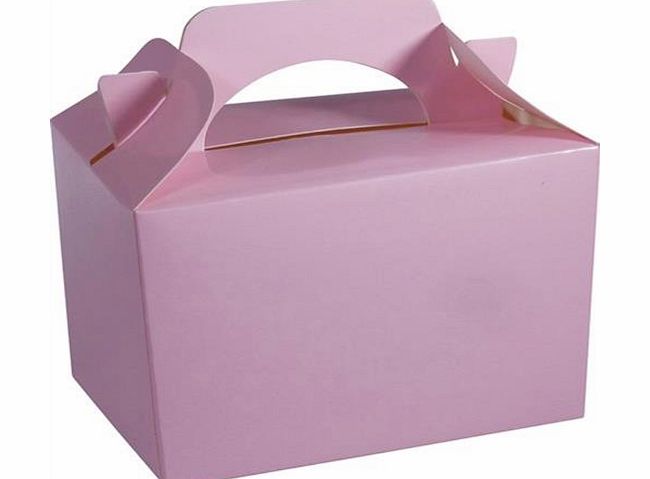 Concept4u 10 x BABY PINK Kid Childrens Plain Activity Food Loot Favour Birthday Party Bag Gift Box Wedding Toy Christmas
