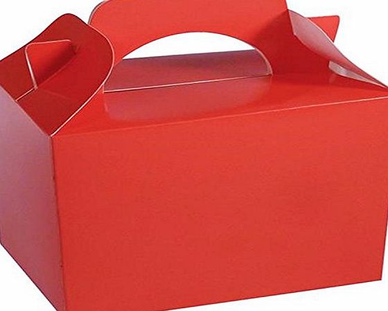 Concept4u 10 x RED Kid Childrens Plain Activity Food Loot Favour Birthday Party Bag Gift Box Wedding Toy Christmas