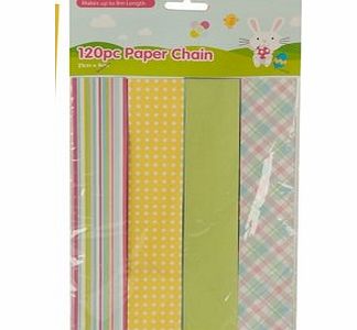 120pc Assorted Paper Chain - Easter Decorations 21cm x 4cm (ideal for kids art amp; craft) -8m length appx