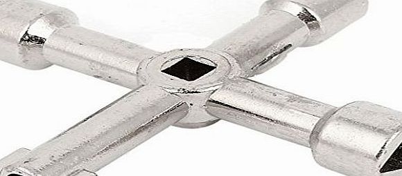 Concept4u 4 Way Utility Service Key Metal Silver Gas Electric Meter Cabinets Bleed Radiators Cupboard Box Plumbing Tool